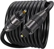 Optical Audio Cable 15 Feet Long, Fiber Optic Cord Toslink S/PDIF Standard Gold-Plated Connector Replacement for Soundbar (Bose Samsung Assistrust VIZIO) to Digital TV and More