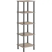 5-Tier Corner Shelf Stand, Corner Square Rack Display Shelf, Tall Storage