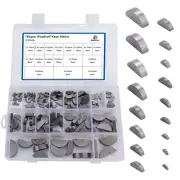 boeray 164pcs Woodruff Key Assortment Metric Set 17 Sizes Carbon Steel Woodruff