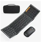 ProtoArc Foldable Mouse and Keyboard Folding Bluetooth Wireless Mice Keyboards for Business Travel Laptop iPhone iPad Tablets PC Black