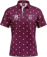 NRL 'Mulligan' Golf Polo - Queensland Maroons - Adult - Mens - Polo