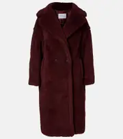 [Max Mara] Max Mara Teddy Bear alpaca wool, wool, and silk coat UK 10 burgundy