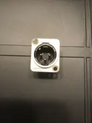 NEUTRIK NC3MD-L-1 PANEL MOUNT MALE 3-PIN XLR CONNECTOR, SOLDER CUPS