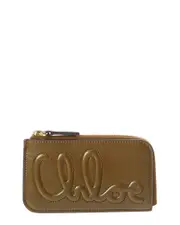 Chlo Logo Leather Card Case