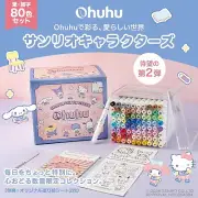 Sanrio Ohuhu 80 Pastel Marker Pen Set 2nd Edition bold brush Twin pen New Japan