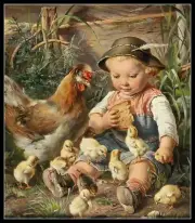 Counted Cross Stitch Pattern Needlework Chart X Stitch-Children's Poultry 1