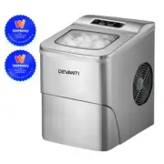 Devanti Portable Ice Maker Commercial Machine Ice Cube 2L Bar Countertop Silver