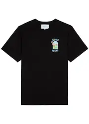 Casablanca Casa Sport Printed Cotton T-shirt - Black XXL
