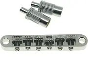 KAISH Chrome Guitar Roller Saddle Bridge Tune-O-Matic Bridge with Roller Saddles For Epi Les Paul,SG,Dot,Bigsby Guitar with M8 Threaded Posts