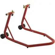 Front Bike Red Paddock Stand Wheel Lift Chock Garage Motorcycle Motorbike