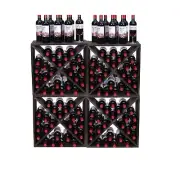 Wine Rack Cabinet countertop Wooden Stackable Storage Retro Cube freestanding...
