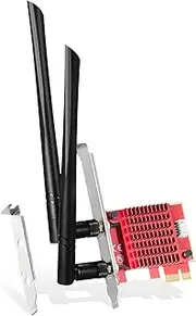 Binardat WiFi7 Card BE200 PCIe WiFi Network Adapter, Intel BE200NGW Chip Bluetooth 5.4, 8774Mbps Tri-Band 2.4GHz/5GHz/6GHz OFDMA & MU-MIMO, for Windows 10/11