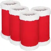 Horse Santa Leg Wraps - Comfortable Bubble Fleece, Horse Leggings | Cute Christmas Horse Leggings Equestrian Sports Boots Winter Protection for Clubs for Horse Gear Lessons