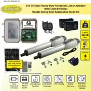 Heavy Duty Solar Powered Swinging Gate Opener w Remote Control for Garage / Farm