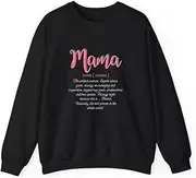 [X.Style] Womens Mama Definition Mom ds048 Sweater Black XL
