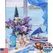 Hutarosl Flowers Paint by Number Adult-Adult Paint by Number Kits on Canvas,F