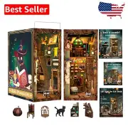 Enchanting Book Nook DIY Kit for Adults - Magical Wooden Puzzle with Dust Cover