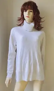 SASS AND BIDE CASHMERE ROLL-NECK KNIT TOP in Ivory Marle RRP$420 size S