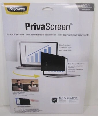 Fellowes PrivaScreen Blackout Privacy Filter for 14.1" Widescreen Laptops - New