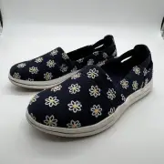 Clarks Cloudsteppers Washable Canvas Slip On 6.5 Medium Navy Daisy