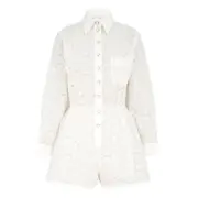 [ZIMMERMANN] Crush Embroidered Playsuit