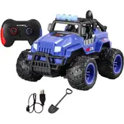 Remote Control Car for Girls, RC Jeep with LED Light & Rechargeable Batteries,2.4 GHZ Truck Toy, Car Toys Gifts for Girls (Blue)