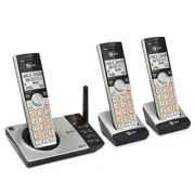 AT&T DECT 6.0 Expandable Cordless Phone with Answering System, Silver/Black with
