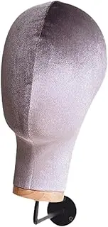 "Abbraccia" Mannequin Head Wall Mount Wig Stand Multipurpose Wig Holder Hat Display Stand for Barbershop, Gray