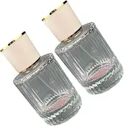 MUCKLILY Travel-friendly Glass Perfume Bottles 2 Pack Refillable Sub-packaging Practical