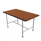 Rustic Industrial Iron Pipe Shop Shelf Dining Table Legs T029 TIMBER NOT INCLU