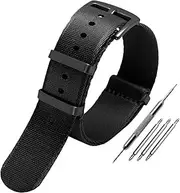 [BABCPMPGK] Fit For Rolex Fit For SEIKO Fit For MIDO Nylon watchband 20 22 silky waterproof black canvas khaki movement Watch Strap Stainless steel watch buckle