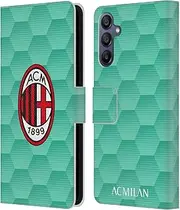 Head Case Designs Officially Licensed AC Milan Home Goalkeeper 2020/21 Crest Kit Leather Book Wallet Case Cover Compatible with Samsung Galaxy A15
