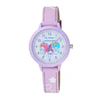 在飛比找PChome24h購物優惠-Hello Kitty 美樂蒂&雙子星45TH 紀念錶-紫