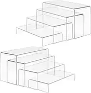 8 PCS Acrylic Risers for Display, Clear Acrylic Riser Display Stands for Cupcake, Jewelry, Candle, Toys, Perfume and etc.