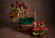 New Newborn Photography Prop Stool Bamboo Rattan Couch Stand