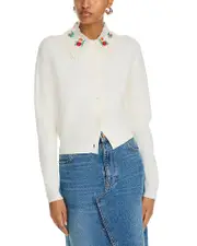 Essentiel Antwerp Embroidered Collar Cardigan