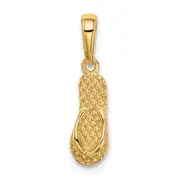 14K Yellow Gold 3D Hawaii Flip-Flop Pendant