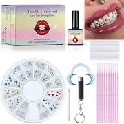 Tooth Gems Kit, DIY Teeth Gem Kit, Fashionable Removable Tooth Gems for Women, Diamond Crystal Teeth Gems for Tooth Decor-Teeth Gems