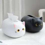 Cute Cat Tissue Box Cover Paper Holder Napkin Case Home Office Car Cartoon Decor