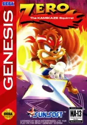 Zero the Kamikaze Squirrel Wall Art Print Sega Genesis Poster Pick a Size Lot Up