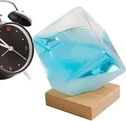 Weather Predictor Glass Cloud | Large Cube Weather Forecast Bottle | Exquisite Desk Ornament, Changeable Liquid Barometer for, Wedding