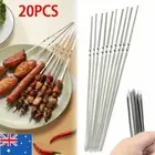 33CM Skewers BBQ Flat Bulk Barbecue Kebab Stick Stainless Steel Needle