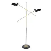 Sarantino Adjustable Two Light Lamp in Black & Gold Finish