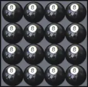 Pool Balls - 16 Piece Cue Ball Set for Pool Table and Display - 2 1/4 Inch 6