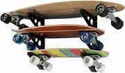 StoreYourBoard Skateboard and Longboard Storage Rack, Trifecta Wall Mount Display, Home and Garage Organizer