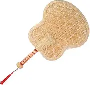 Cabilock Straw Hand Fan Hand Woven Hand Woven Fan Summer Handheld Fan Chinese Style Handmade Fan