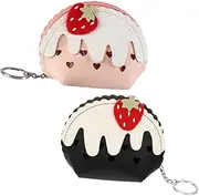 [GAROZATION] Mini Wallet for Women Coin Pouch Zipper Card Holder Pink Small Purse for Travel