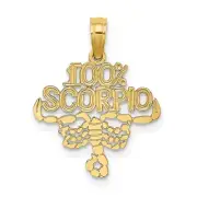 14K Yellow Gold 100% Scorpio Pendant