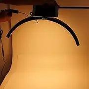 20in Lash Light for Eyelash Extensions, LED Lash Lamp with Phone Holder, Esthetician Light Half Moon Desk Lamp for Nails, Tattoo, Filming Content Creation, 360° Rotation (AU Plug)