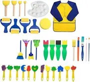 1 Drawing Tool Sponge Painting Canvas Painting Brushes Art Crafts Brush Drawing Smock Stuff Crafts Kit Mini Airbrush Smocks Yellow Wooden